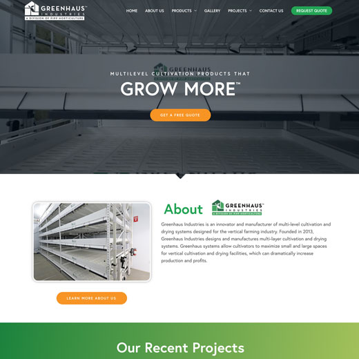 Greenhaus website preview